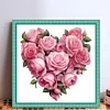Love Pink Rose-11CT Stamped Cross Stitch 40*40cm/15.75*15.75in