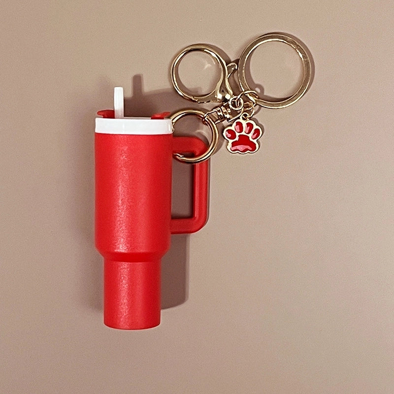 Minimalist Cup Plastic Unisex Bag Pendant Keychain