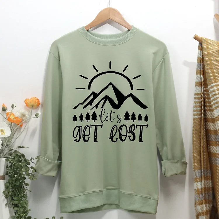 Let's Get Lost Women Casual Sweatshirt-Annaletters