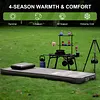[US Local Warehouse] Single Inflatable Sleeping Mat with Pump for Backpacking Car Tent (Deep Green)