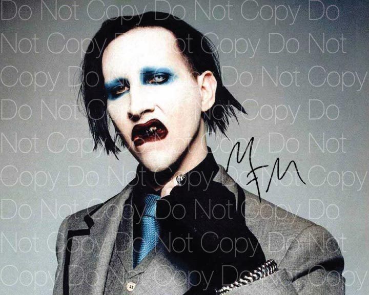 Marilyn Manson signed 8X10 Photo Poster painting picture poster autograph RP 3