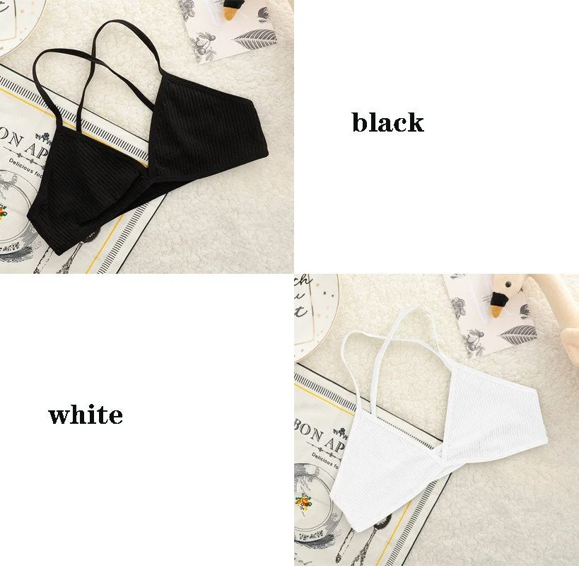 Comfortable sexy female bra thin cotton French sexy bra deep V wireless push chest bra without steel ring seamless bra