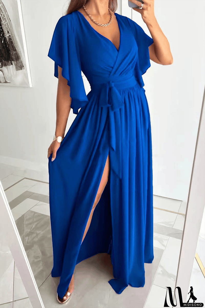 MidiSono - You're Enough Ruffles Sleeve Maxi Dress