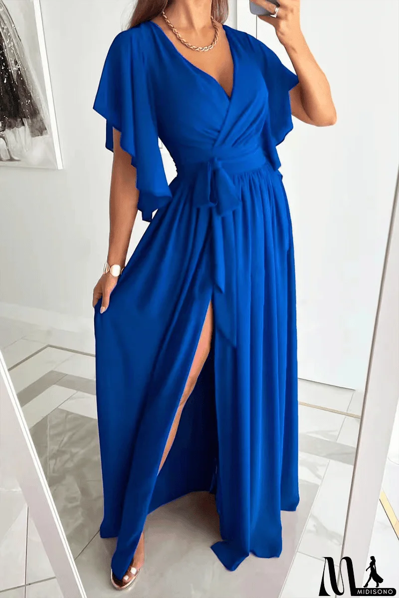 MidiSono - You're Enough Ruffles Sleeve Maxi Dress