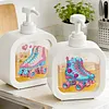 2 patins &agrave; roulettes, bouteille de pompe diamond art, distributeur vide rechargeable avec pompe, distributeur liquide de vaisselle pour savon &agrave; mains, lotion et apr&egrave;s-shampoing id&eacute;al pour la salle de bain, &eacute;vier de cuisine