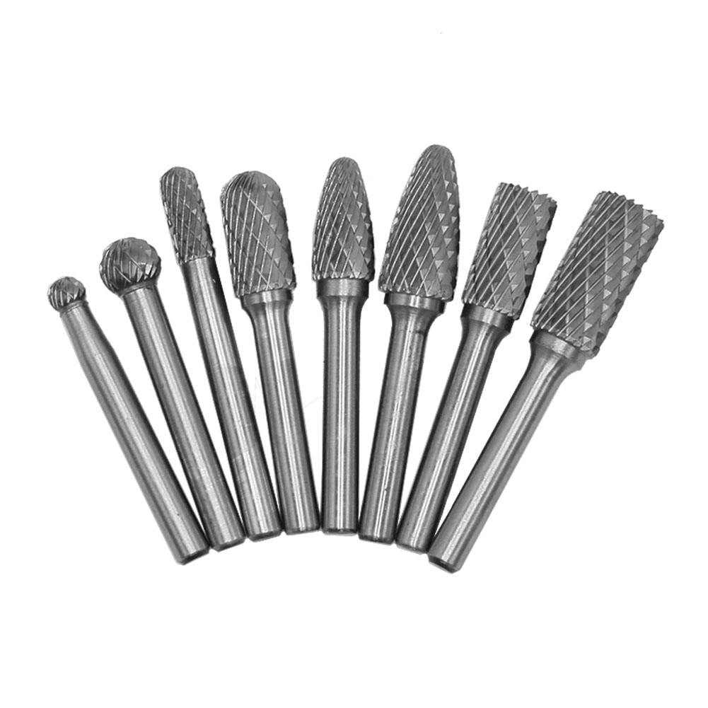 

8pcs Tungsten Steel Rotary File Burr Rasp Drill Grinding Head Carving Tool, 501 Original
