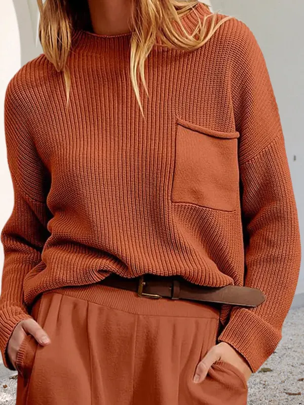 Round Neck Love Pullover Loose Sweater