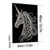 DIY Pearl Painting Unicorn for Home Wall Decor with Frame(40*30cm)