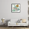 Coffee Flower Butterfly-Partial Speical Shaped Diamond Painting 30*30CM