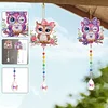 2Pcs 5D DIY Diamond Painting Sun Catcher Crystal Painting Ornaments (Owl)