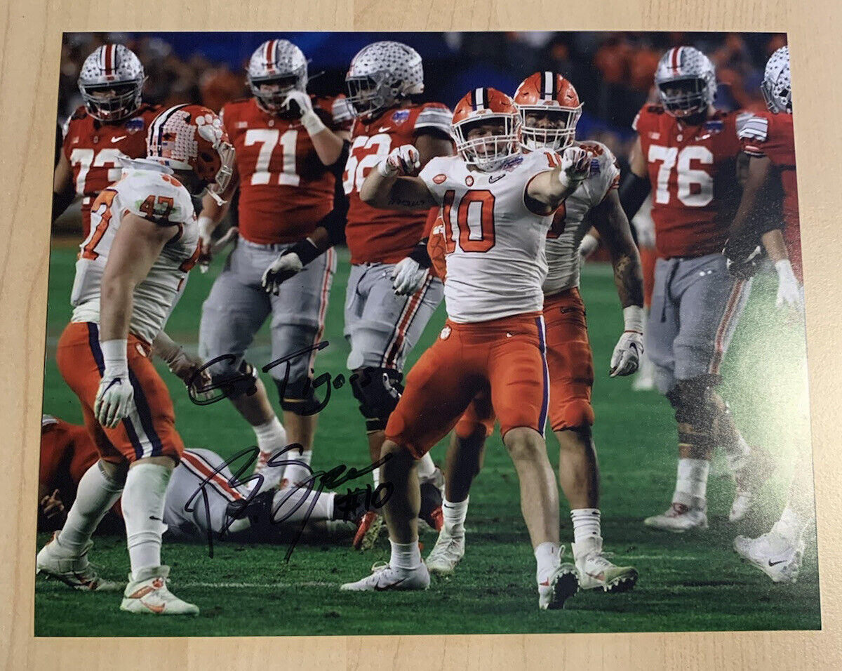 BAYLON SPECTOR HAND SIGNED 8x10 Photo Poster painting CLEMSON TIGERS LINEBACKER AUTOGRAPHED COA