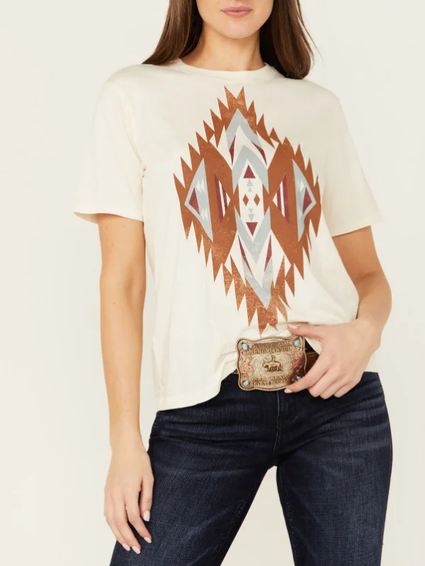 Southwest Printed Short Sleeve Boyfriend Graphic T-shirt