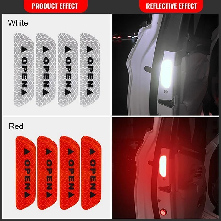 Car Anti-collision Reflective Warning Sticker (4 PCS)