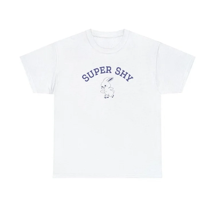 NewJeans Album Get Up Super Shy Bunny Logo T-shirt