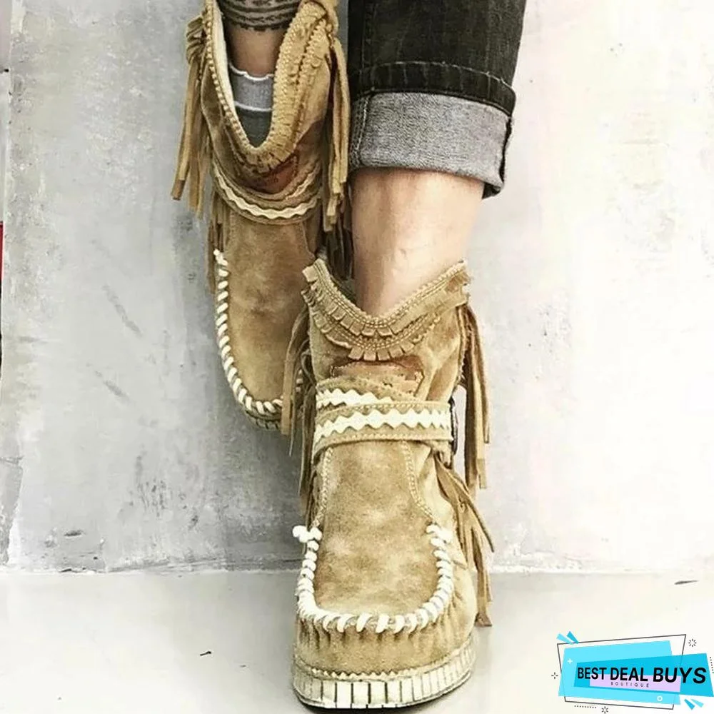 New Style Tassels Ankle Boots