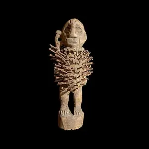 pornhint Pornhint Vintage Hand African African Nkisi-nkondi Power Figure, Nail Fetish Home primitive art collectibles Nkisi Nkondi statue voodoo-8476