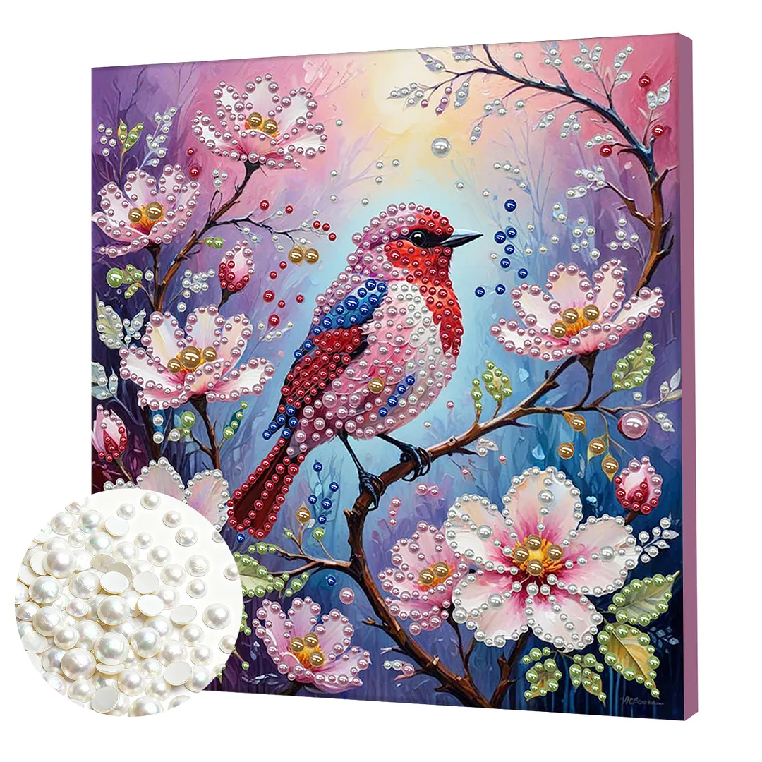 Birds - DIY Pearl Diamond Art Kit With Frame 30*30cm