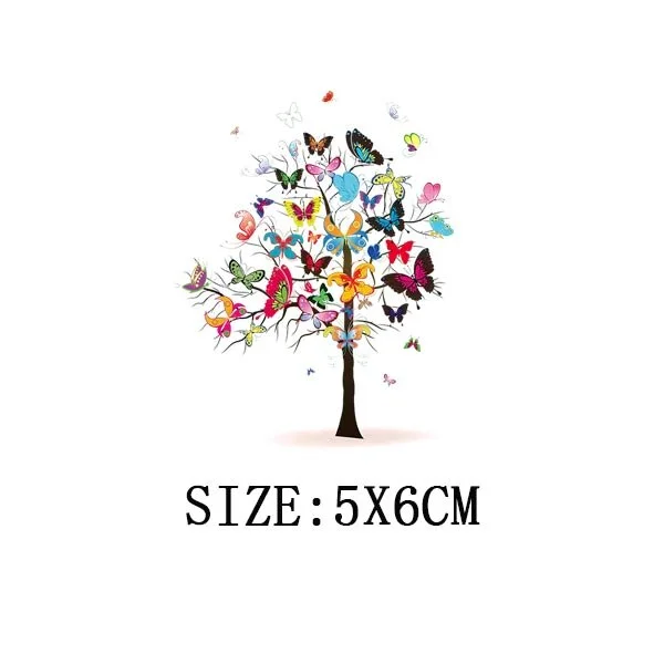Beautiful Tree Thermal Stickers On T-shirt DIY Washable Iron On Transfer For Clothing Pretty Design On Woman Clothes Patch Decor