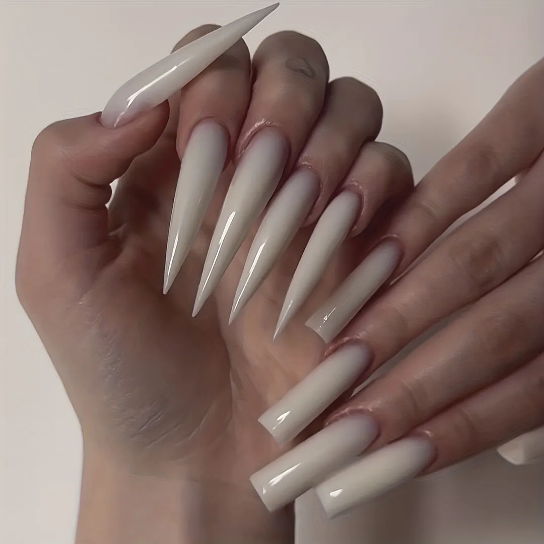 Churchf Churchf Pieces Of Fake Nails Wearing Nail Nail Patch Finished Product Can Be Removable Solid Color Ballet Nail Can Be Removable