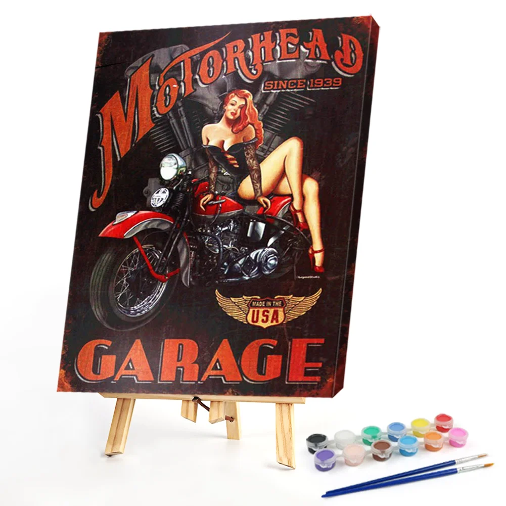 Motorcycle Girl - Paint By Numbers(40*50CM)