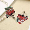 8Pcs Diamond Painting Christmas Little Red Car Hanging Hooks