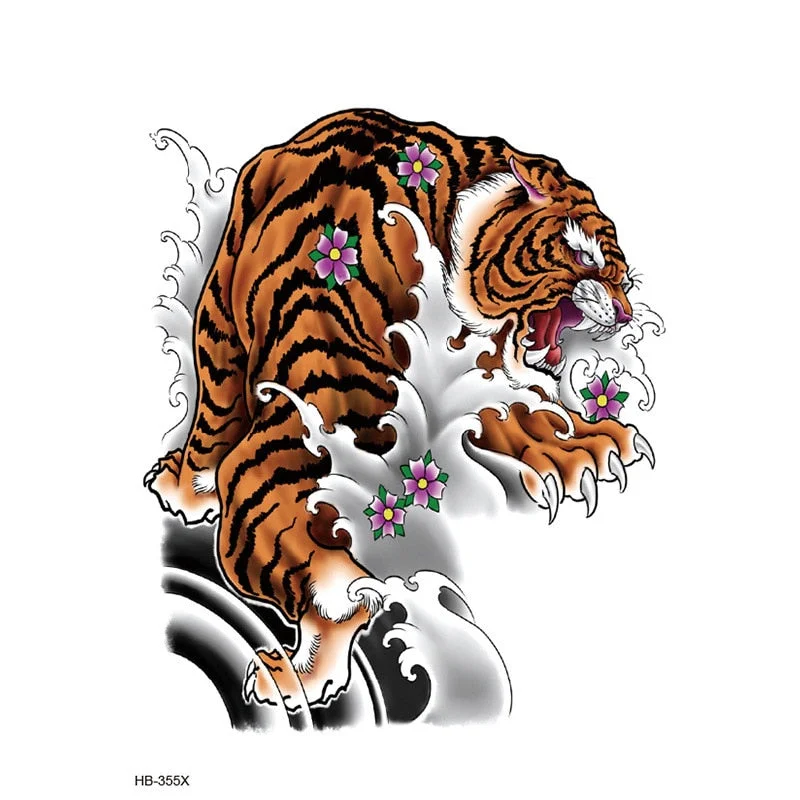 Temporary Tattoos Fake Tattoo Sticker Skull Joker Clown Tatto Hand Arm Foot Body Art Tiger Owl Tatoo Waterproof Tattoos