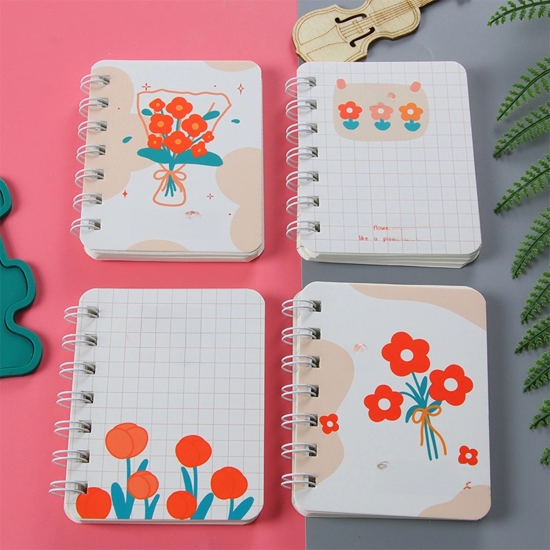 A7 Flip Coil Notebook Student Small Pocket Mini Portable Office Notepad Random 1 Piece