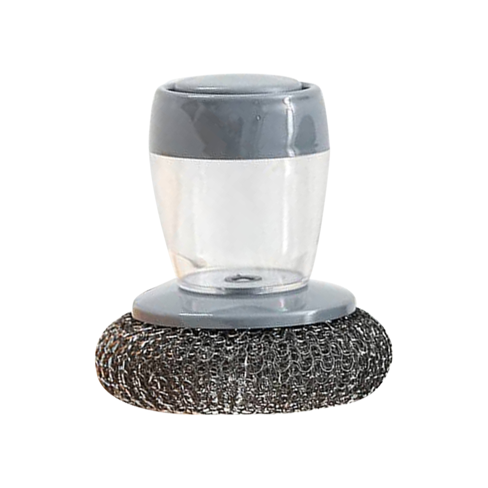 

Soap Dispensing Palm Brush Steel Wire Scrubber Kitchen Dishwashing Brush, 501 Original