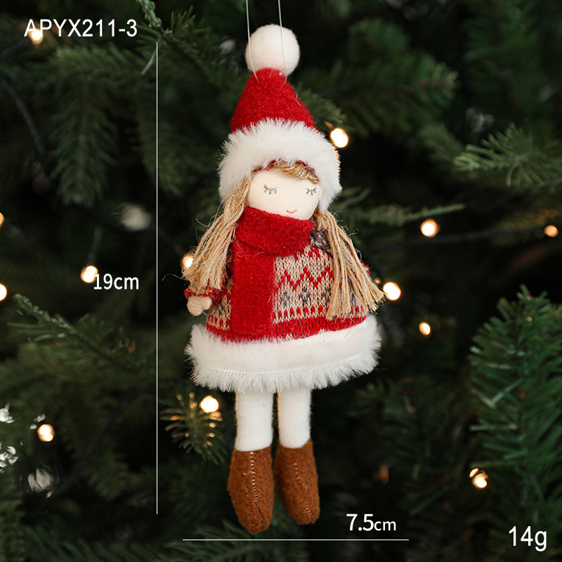 Plush Christmas ornaments, Christmas tree decorations, hanging ornaments-MERUMOTE