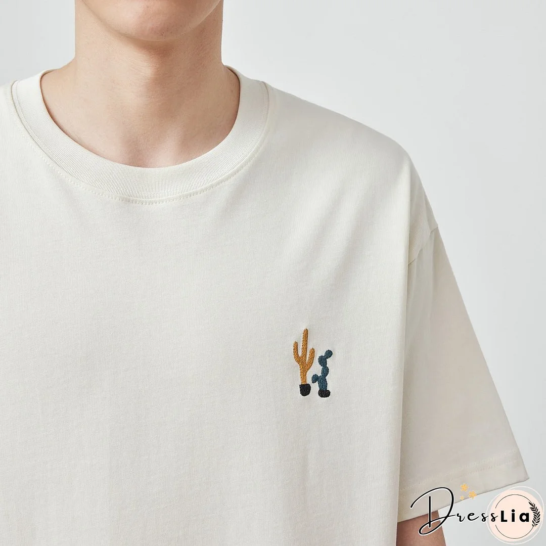 Fashion Cartoon Printed Men's T-shirt 230g Loose