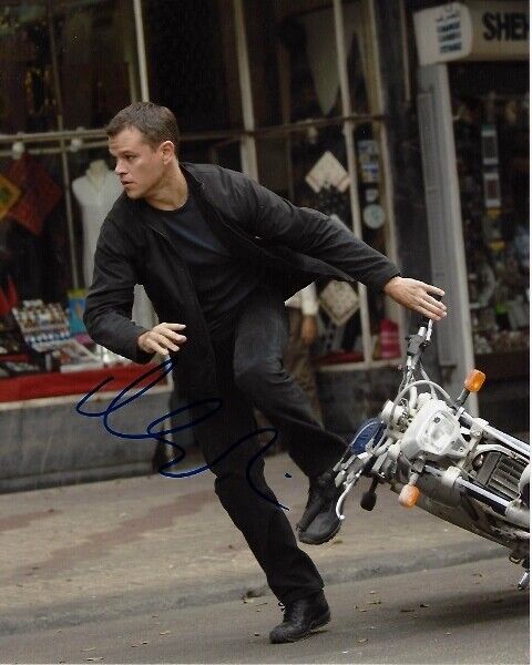 Matt Damon Signed Autographed The Bourne Identity 8x10 inch Photo Poster painting with COA