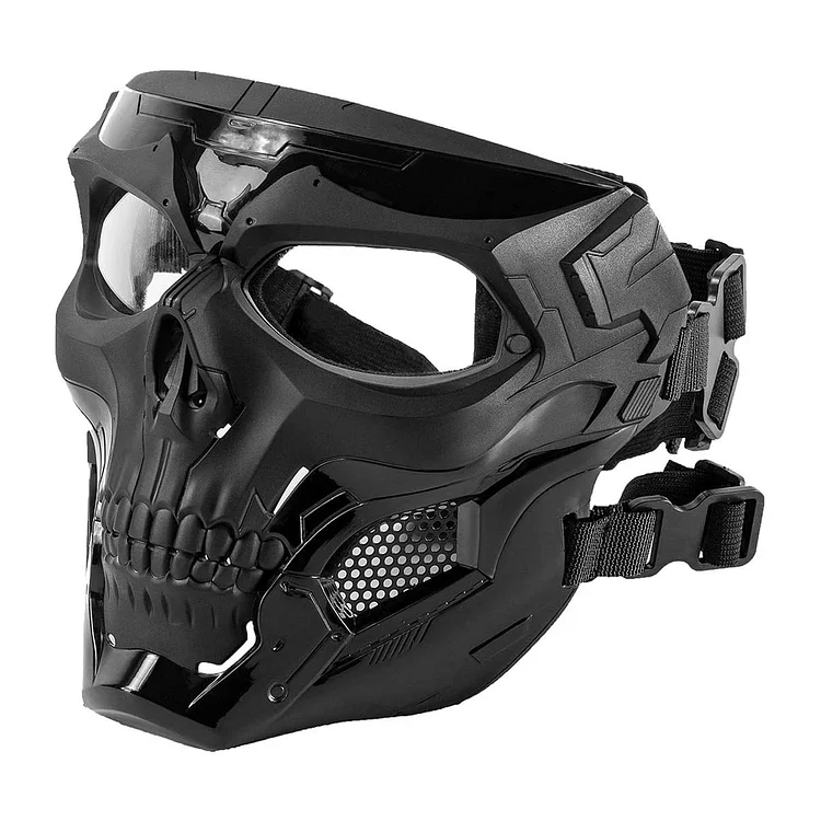 Ballistic Helmets For Sale Black Orca Skull Full-Face Mask for Airsoft Helmet-BallisticHelmetsForSale