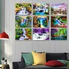 12Pack Landscape-Full Round Diamond Painting(30x40cm)