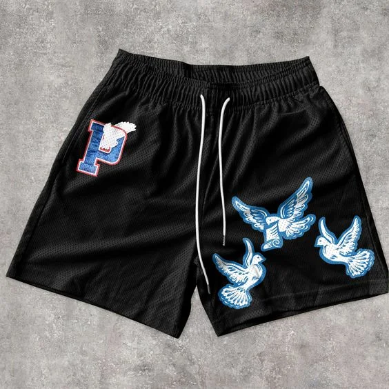 Peace Dove Casual Mesh Shorts