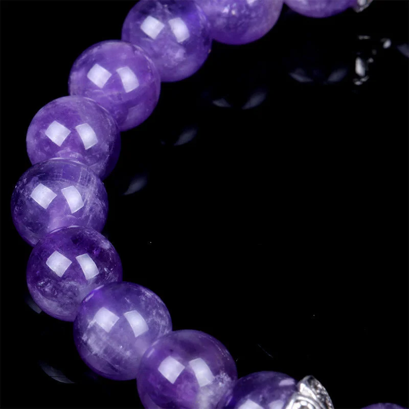 Natural Amethyst Peacock Balance Bracelet