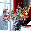 3Pcs Diamond Paintin Acrylic Christmas Reindeer Hanging Pendant Kits for Beginner