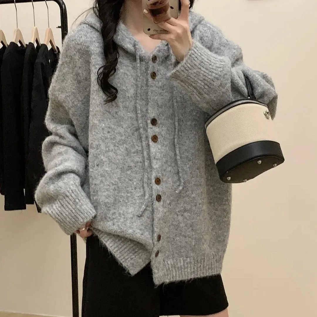 Chicfifth Sweater Women Winter Long Sleeve High Quality Autumn Vintage Top Knitted Cardigan