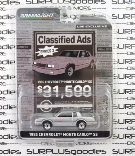 2024 Greenlight LBE Exclusive Classified Ads R3: 1985 CHEVROLET MONTE CARLO SS S Toy