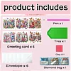 6PCS Diamond Painting Love Greeting Card Set with Envelopes for Adults Gifts