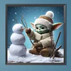 Yoda der Schneemann - runder Bohrer Diamond Painting - 50*50cm