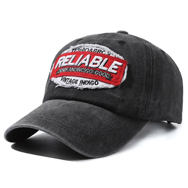 Washed Letter Embroidered Street Baseball Cap - Devcarry