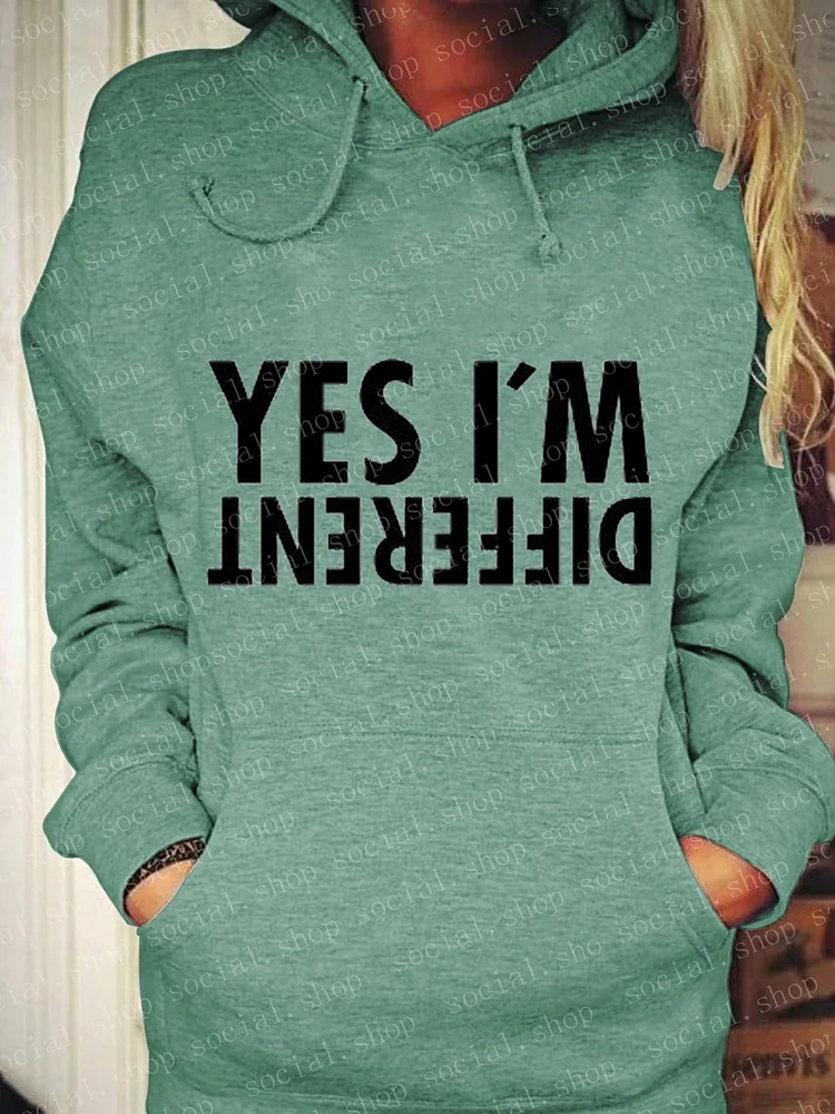 Yes i'm different hooded sweatshirt socialshop