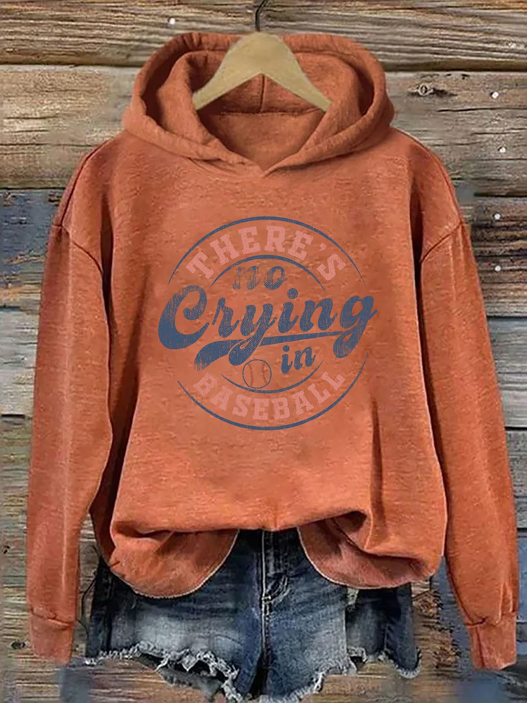 There&rsquo;S No Crying In Baseball Hoodie