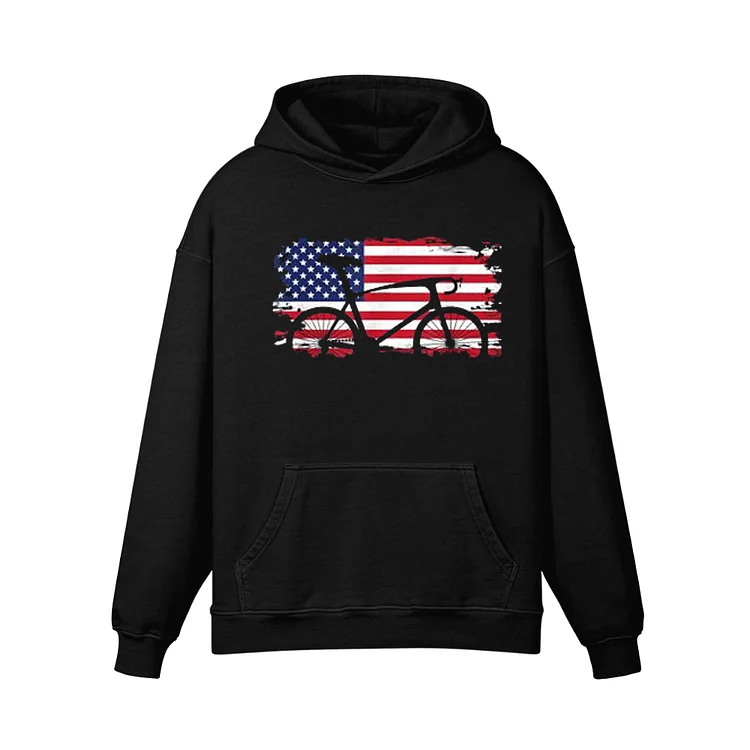 American Flag Road Biking Hoodie