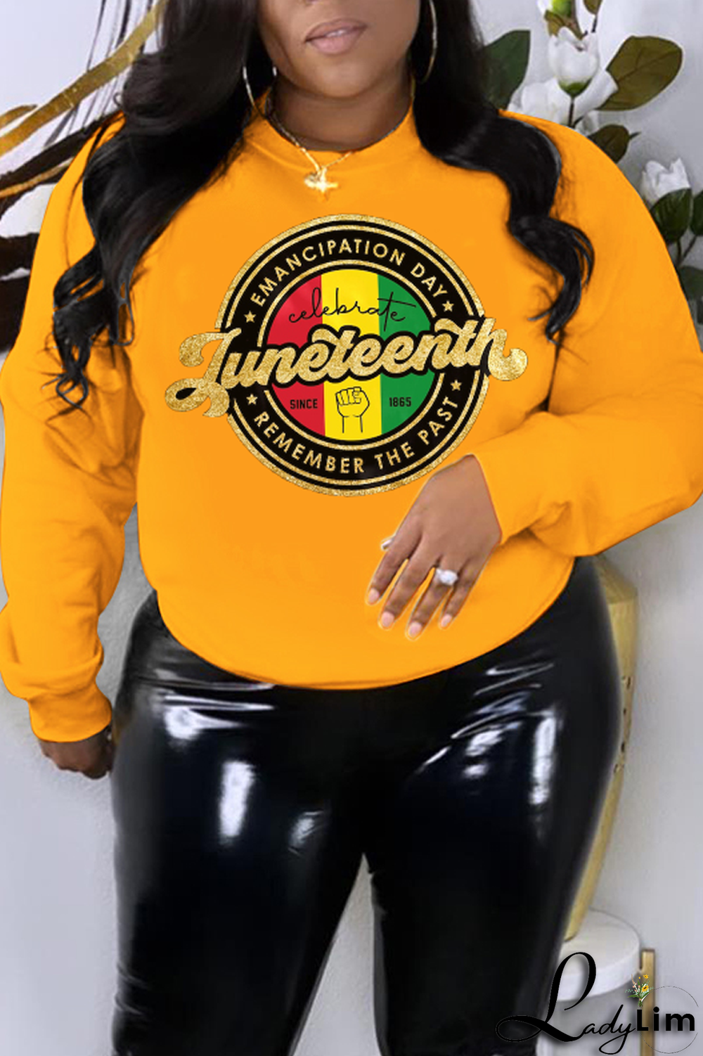 Black Casual Daily Print Patchwork O Neck Tops