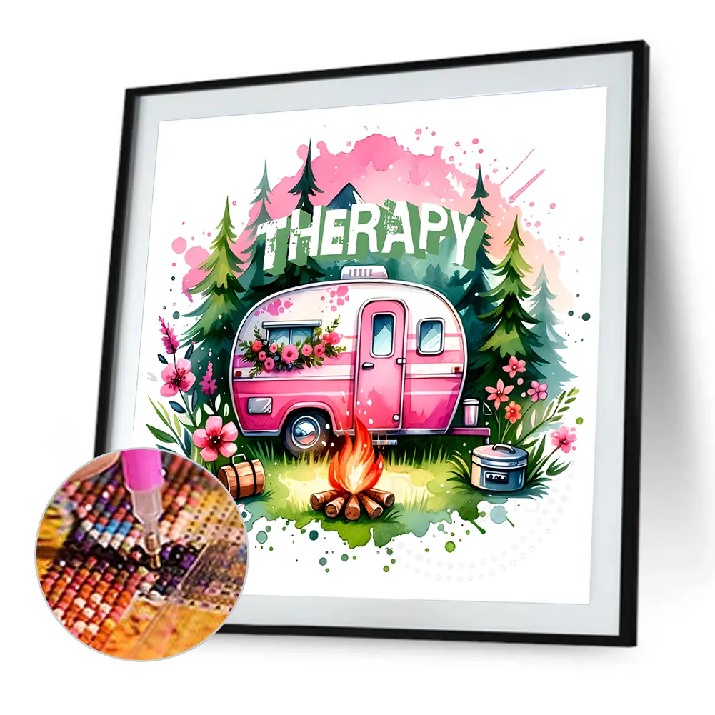 Diamond Painting - Full Round Drill - Campervan(Canvas|40*40cm)