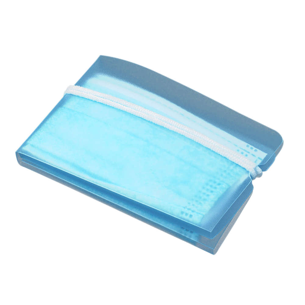 

4pcs Waterproof Foldable Disposable Mask Storage Clip Portable Masks Case, Blue, 501 Original