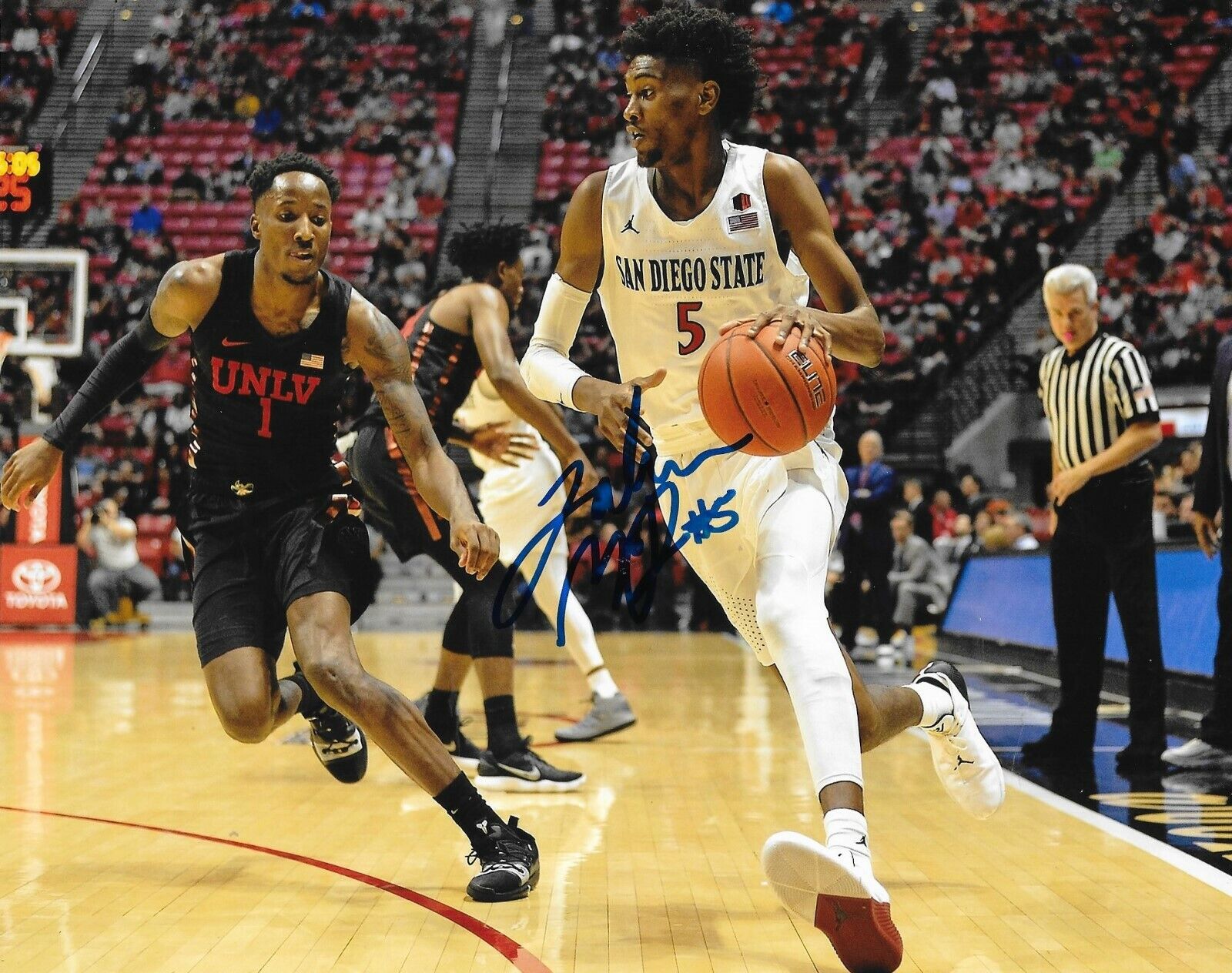 Jalen McDaniels signed San Diego State Aztecs 8x10 Photo Poster painting autographed 4