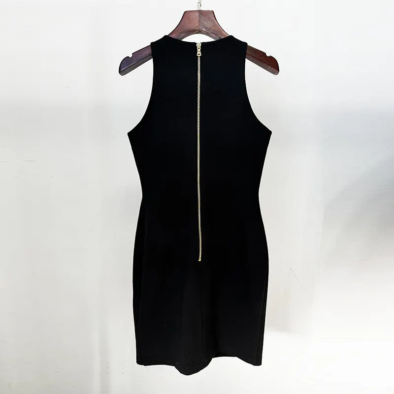 Nigikala Nigikala Fashion New Star Embroidery Heavy Industry Nails Tight Sleeveless Vest Dress