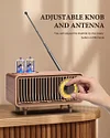 Retro Wireless Bluetooth Speaker American Style Portable Desktop Card Multi-Function Fm Radio